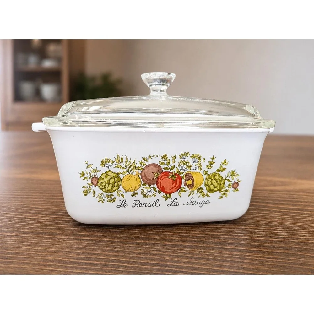 Corning Ware Spice of Life 1.5 Qt Casserole with Pyrex Lid